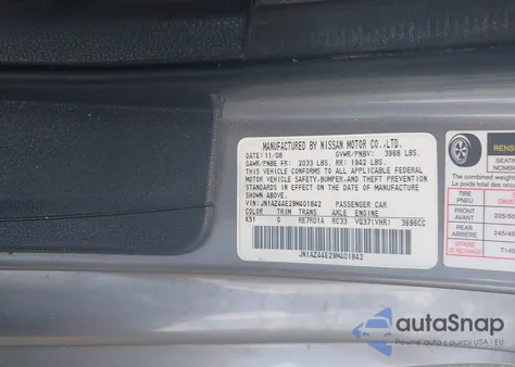 2009 Nissan 370Z Touring из США, поврежденный, VIN JN1AZ44E29M401842